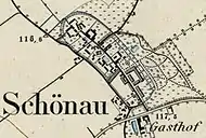 Schönau 1897 mit dem Gutspark