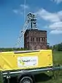 Schachtzeichen am Förderturm Mai 2010