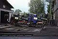 Zwei Lokomotiven der Schafbergbahn im Depot St. Wolfgang (1977)