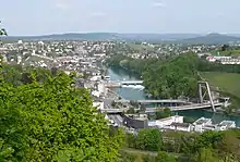Blick auf das Kraftwerk Schaffhausen