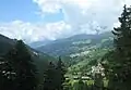Bei Langwies. Im Hintergrund das Dorf Peist