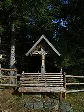 Das Schanzkreuz am Tiefsattel.