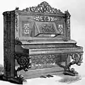Klavier der Fa. Schiedmayer & Söhne, ausgestellt bei der Londoner Weltausstellung 1851