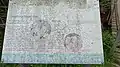 Informationsschild am Zusammenfluss von Tarpenbek-Ost und Tarpenbek-West