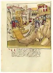 Graf Amadeus&nbsp;V.besucht Bern 1310(Diebold Schilling d.&nbsp;Ä.)