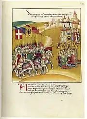 König Sigismundbesucht Bern 1414(Diebold Schilling d.&nbsp;Ä.)