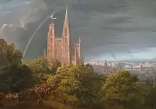 Karl Friedrich Schinkel Mittelalterliche Stadt am Fluss, 1815