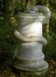 Schlangenstein am westlichen Ilmsteilufer von Martin Gottlieb Klauer (1787)