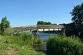 Die „Rote Brücke“ zwischen den Orten Auufer und Wrist