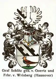 Wappen derer Grafen von Schlitz gen. Goertz Wrisberg