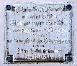 Bautafel am Meierhof