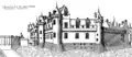 Chantilly, l’elevation du bastiment, Radierung, Künstler unbekannt, (16. Jahrhundert)