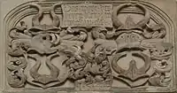 Schloss Großsachsenheim, Wappenfries über dem Hauptportal, 1544