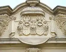 Allianzwappen am Schloss Heilgersdorf