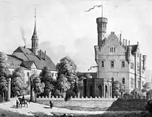 Das Schloss Pomßen um 1860