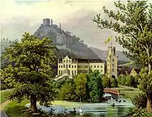 Schloss Sayn (um 1860)
