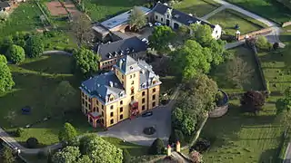 Schloss Wachendorf, Luftaufnahme (2015)