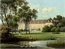 Schloss Warmbrunn um 1860, Sammlung Alexander Duncker