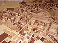 Modell einer Stadt. Betrachtung von Bebauung und öffentlichem Raum