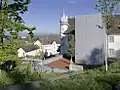 Schlosshofen Außenansicht 2017 Rückseite Turm