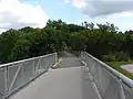 Neue Brücke über die B 299 in Sandersdorf für den Schambachtalbahn-Radweg