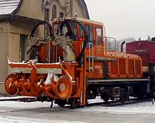Schneefräse bei der Harzer Schmalspurbahn