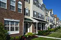 Townhouses, gebaut von einem Gesamtentwickler, in Souderton, Pennsylvania