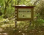 Informationstafel an der Quelle