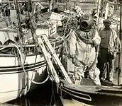 Schwammtaucher um 1900 in Tarpon Springs, Florida