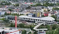 Endstation Oberbarmen mit Wagenhalle