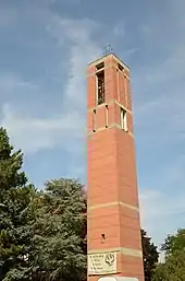 Campanile (1962)der Auferstehungskirche (1959) von Olaf Andreas Gulbranssonin Schweinfurt (Deutschland)