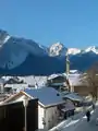 Sent im Winter, vom östlichen Ende des Dorfes aus
