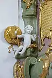 Engel mit dem Attribut des heiligen Hieronymus (Hut)