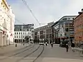 Blick zum Marienplatz mit der Marienplatz-Galerie rechts