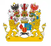 Reichsgräfliches Wappen derer von Schwerin, verliehen Wien, 11. September 1700