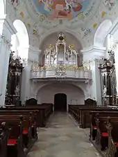 Hochbarocker baufester Orgelchor in Gesamtkonzeption (Stiftskirche Engelszell AT)