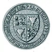 dreieckig bespitzt, Ende 13.&nbsp;Jh.&nbsp;(2.,3.; Siegel von Holstein)⁠∗