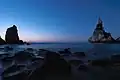 Meerespanorama nach Sonnenuntergang