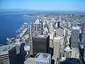 Blick über Downtown Seattle mit Space Needle im Hintergrund