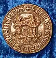 Die älteste Darstellung des Flensburgwappens auf dem Stadtsiegel von 1386