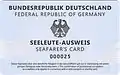 Deutscher Seeleute-Ausweis (Rückseite)