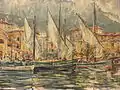 Segelboote im Hafen von Malcesine (1960)