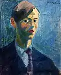 Selbstporträt in blau, vor 1918
