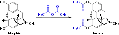 4. Acetylierung des Morphins zum Diacetylmorphin