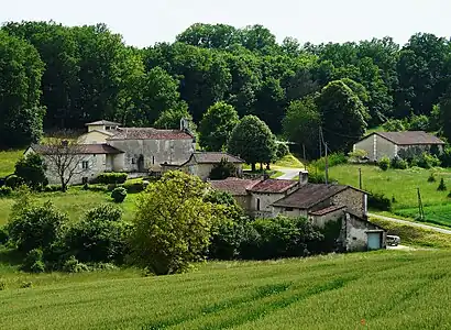 Ortskern von Sencenac von Norden