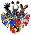 Wappen der Freiherren von Senden genannt Freiherr von Bibran und Modlau (kurz: Freiherren von Senden-Bibran)