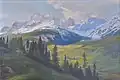 Sexten und die Sextener Sonnenuhr. Zehner, Elfer, Elferschartenspitze, Zwölfer, Kanzel, Einser - Ansicht aus dem Helm Berg.