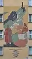 Sgraffito in der Darnautgasse 2