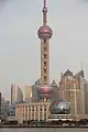 Pearl Tower vom Bund aus gesehen