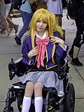Cosplayerin Sherri als Ruby Hoshino, 2023.